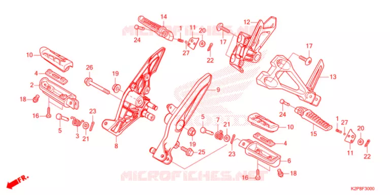 REPOSE PIED Honda MOTO 150 RS 2022  FS150FAN