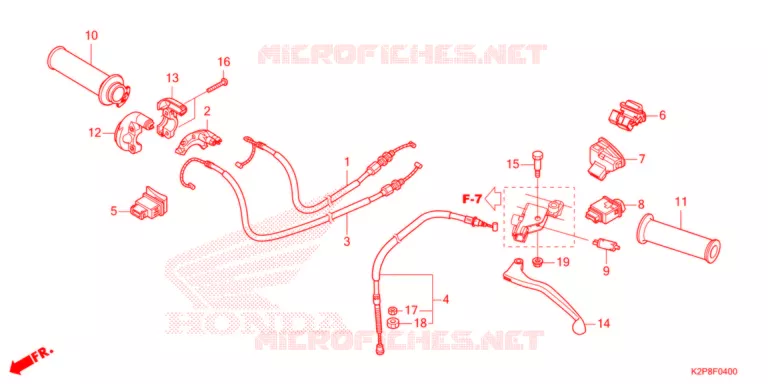 LEVIER DE GUIDON - CABLE - COMMODO Honda MOTO 150 RS 2022  FS150FAN