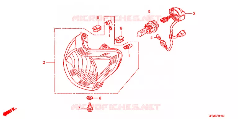 PHARE Honda SCOOTER 110 LEAD 2013  NHX110D