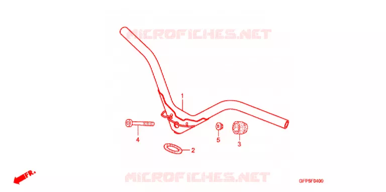 GUIDON Honda MOTO 100 POP 2011  RF100B