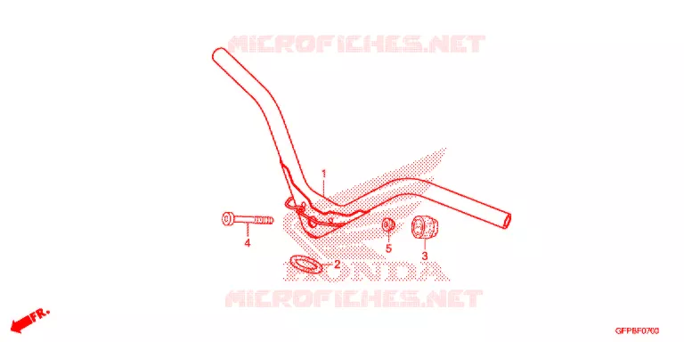 GUIDON Honda MOTO 100 POP 2015  RF100F