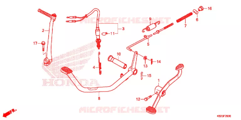 PEDALE - KICK Honda MOTO 110 POP 2016  RF110G