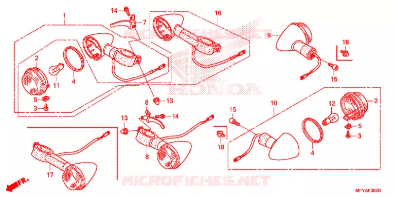 CLIGNOTANT Honda MOTO 1300 VT 2012  VT1300CSC