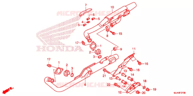 SILENCIEUX D'ECHAPPEMENT Honda MOTO 750 SHADOW 2012  VT750C2C