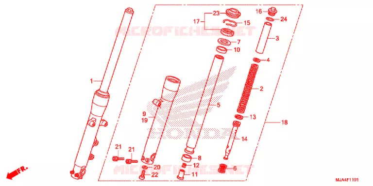 FOURCHE Honda MOTO 750 SHADOW 2012  VT750C2FC
