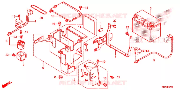 BATTERIE Honda MOTO 750 SHADOW 2012  VT750CC