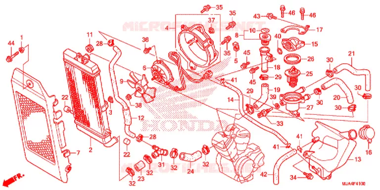 RADIATEUR Honda MOTO 750 SHADOW 2012  VT750CC