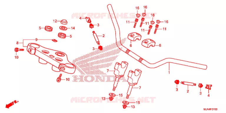 GUIDON Honda MOTO 750 SHADOW 2012  VT750RSC