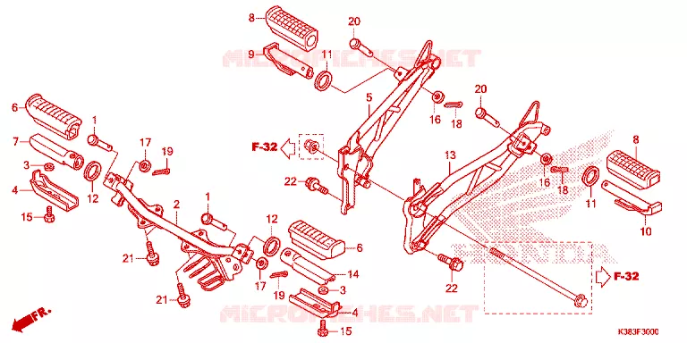 REPOSE PIED Honda MOTO 160 CBF 2023  CBF160N