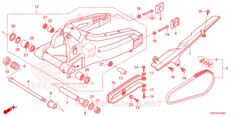 BRAS OSCILLANT Honda MOTO 600 CBR 2021  CBR600RAM