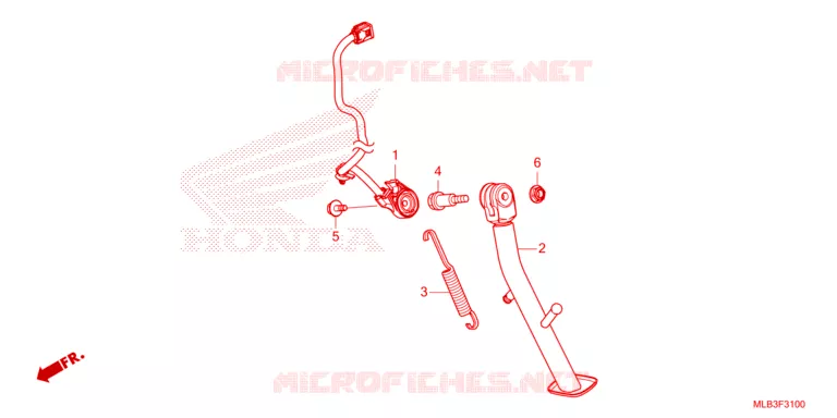 BEQUILLE LATERALE Honda MOTO 750 HORNET 2024  CB750AP