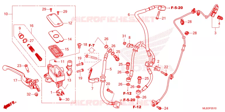 MAITRE CYLINDRE DE FREIN AVANT Honda MOTO 750 HORNET 2024  CB750AP