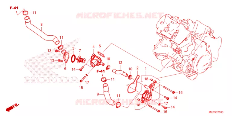 THERMOSTAT - DURITE Honda MOTO 750 HORNET 2024  CB750AP