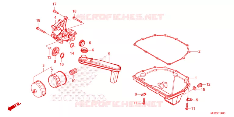 CARTER - POMPE - FILTRE A HUILE Honda MOTO 750 HORNET 2023  CB750AP