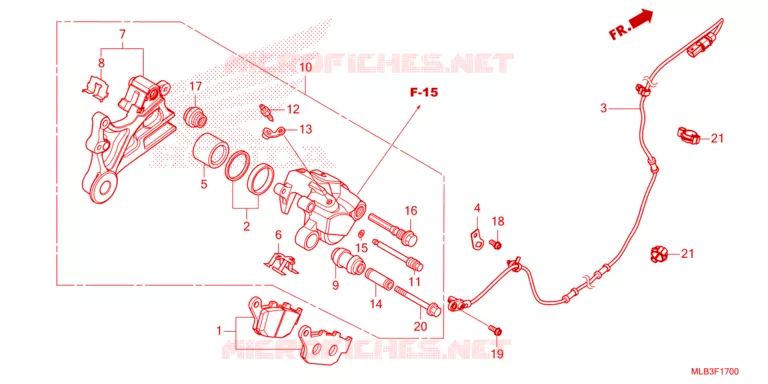 ETRIER DE FREIN ARRIERE Honda MOTO 750 HORNET 2024  CB750AP