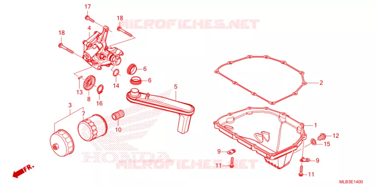 CARTER - POMPE - FILTRE A HUILE Honda MOTO 750 HORNET 2023  CB750AP