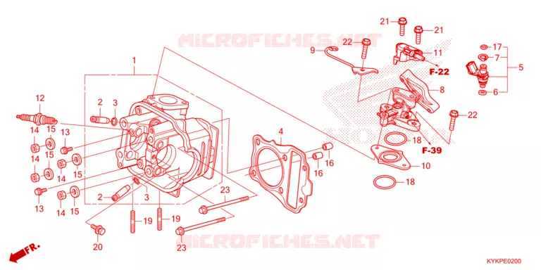CULASSE Honda MOTO 110 CRF 2023  CRF110FP