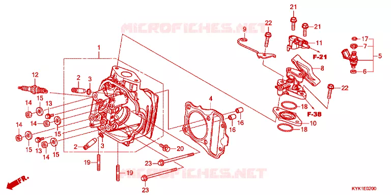 CULASSE Honda MOTO 110 CRF 2023  CRF110FP
