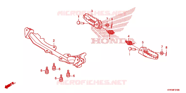 REPOSE PIED Honda MOTO 110 CRF 2023  CRF110FP