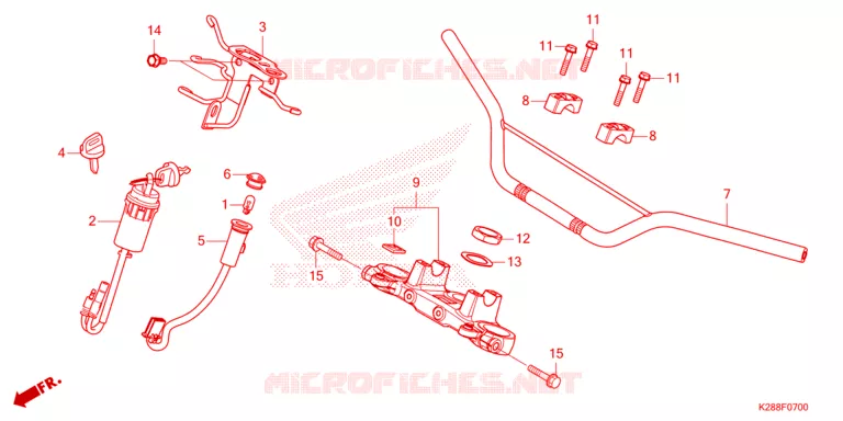 GUIDON Honda MOTO 125 CRF 2023  CRF125FP