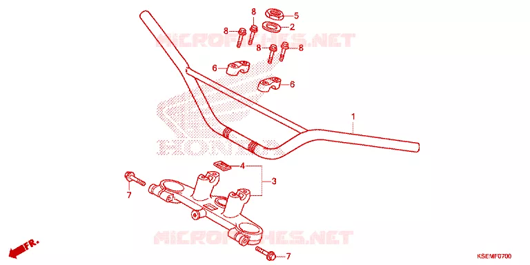GUIDON - TE DE FOURCHE Honda MOTO 150 CRF 2023  CRF150RBP