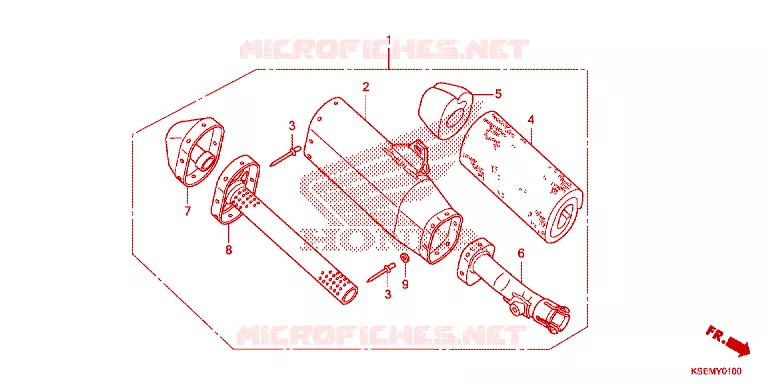 SILENCIEUX D'ECHAPPEMENT Honda MOTO 150 CRF 2022  CRF150RN