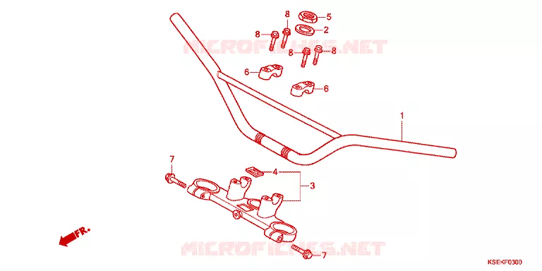GUIDON - TE DE FOURCHE Honda MOTO 150 CRF 2024  CRF150RN