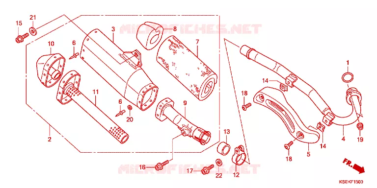 SILENCIEUX D'ECHAPPEMENT Honda MOTO 150 CRF 2022  CRF150RN