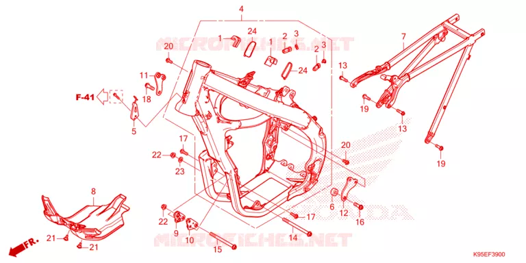 CADRE Honda MOTO 250 CRF 2023  CRF250RP