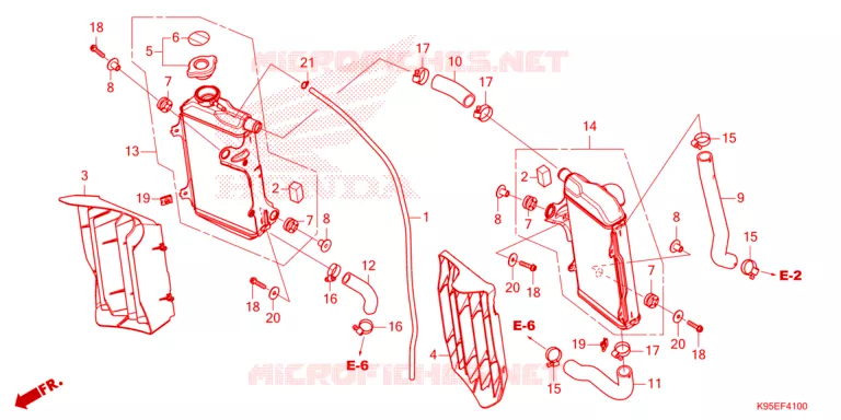 RADIATEUR Honda MOTO 250 CRF 2023  CRF250RP