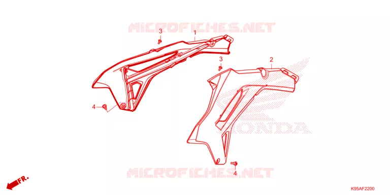 OUIES DE RADIATEUR Honda MOTO 250 CRF 2023  CRF250RP