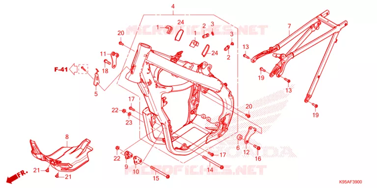 CADRE Honda MOTO 250 CRF 2023  CRF250RXP