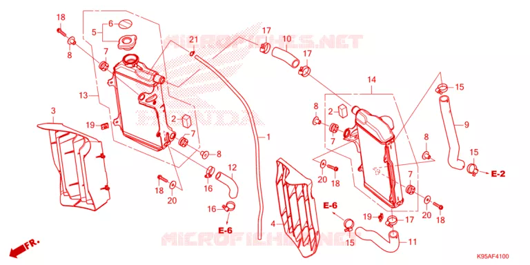 RADIATEUR Honda MOTO 250 CRF 2023  CRF250RXP