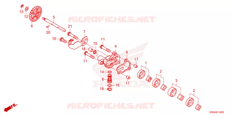 POMPE A HUILE Honda MOTO 250 CRF 2023  CRF250RXP