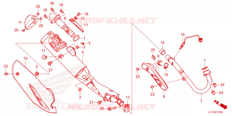 SILENCIEUX D'ECHAPPEMENT Honda MOTO 300 CRF 2023  CRF300LRAN