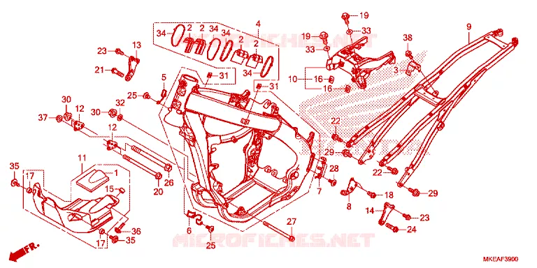 CADRE Honda MOTO 450 CRF 2022  CRF450RLN