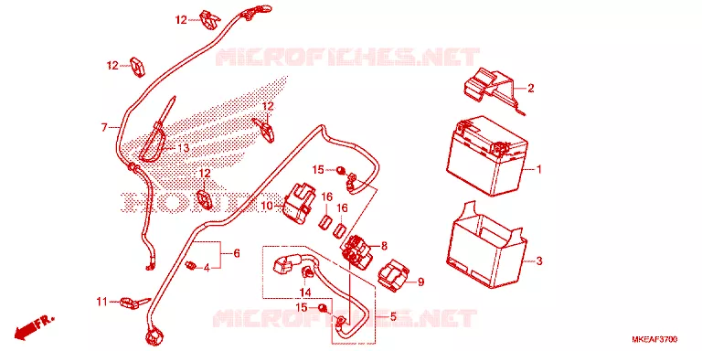 BATTERIE Honda MOTO 450 CRF 2023  CRF450RLP