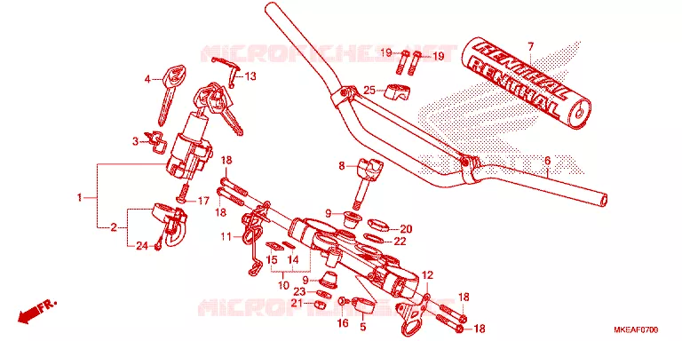 GUIDON - TE DE FOURCHE Honda MOTO 450 CRF 2023  CRF450RLP