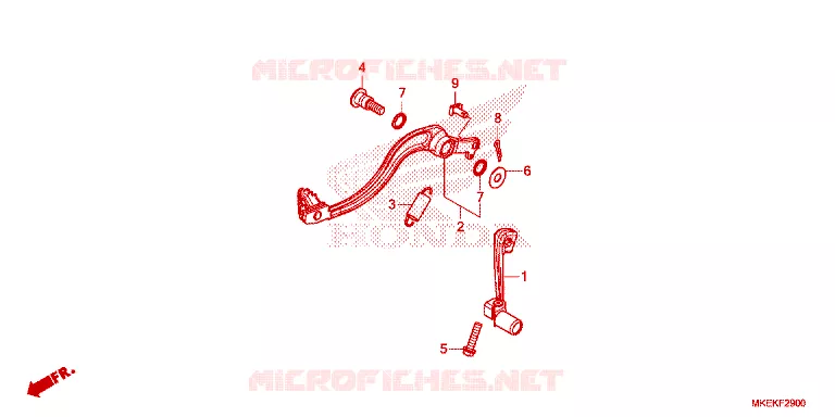 PEDALE Honda MOTO 450 CRF 2022  CRF450RN_S