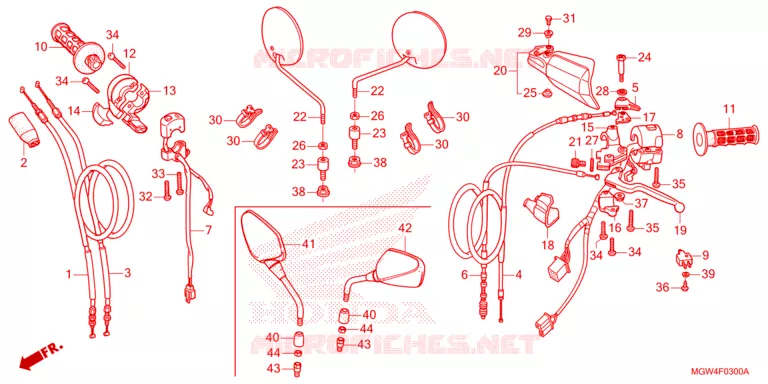 LEVIER DE GUIDON - CABLE - COMMODO Honda MOTO 650 XR 2022  XR650L2N