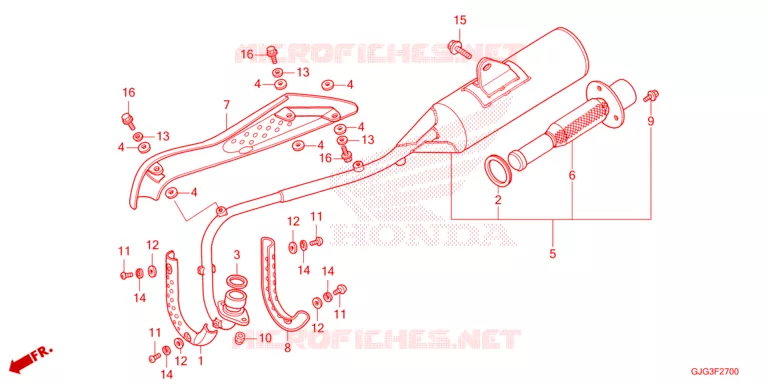 SILENCIEUX D'ECHAPPEMENT Honda MOTO 50 CRF 2024  CRF50FP