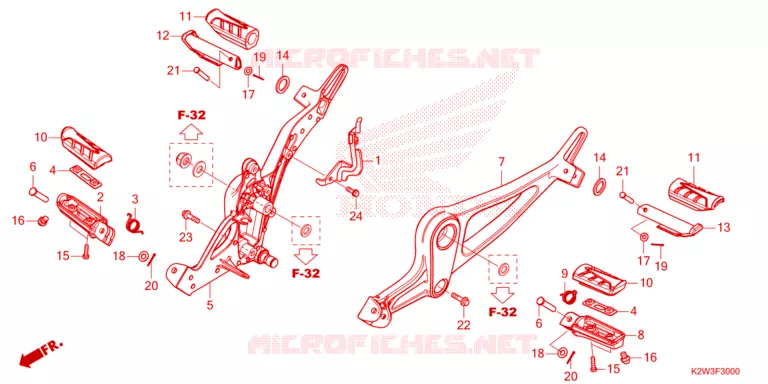 REPOSE PIED Honda MOTO 125 DAX 2022  ST125AP