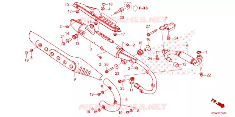 SILENCIEUX D'ECHAPPEMENT Honda MOTO 125 DAX 2023  ST125AP
