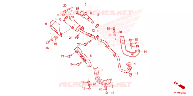 SILENCIEUX D'ECHAPPEMENT Honda MOTO 110 CRF 2022  CRF110FN