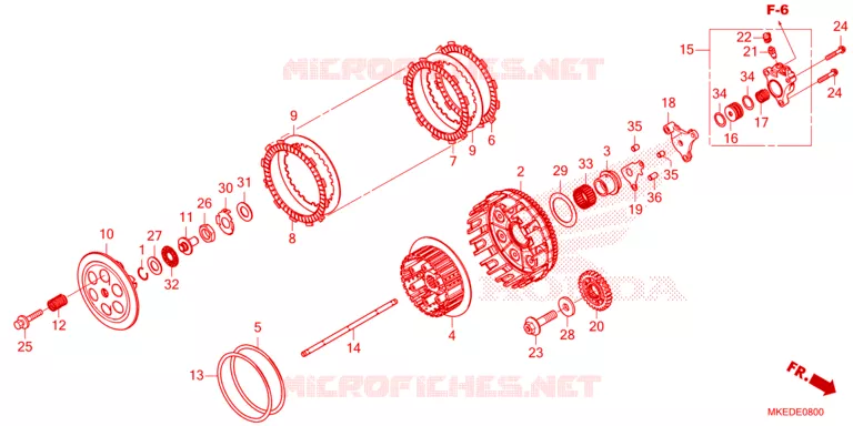 EMBRAYAGE Honda MOTO 450 CRF 2023  CRF450RP
