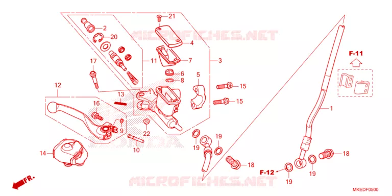 MAITRE CYLINDRE DE FREIN AVANT Honda MOTO 450 CRF 2023  CRF450RP