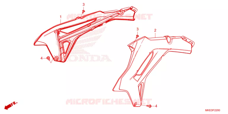 OUIES DE RADIATEUR Honda MOTO 450 CRF 2023  CRF450RP
