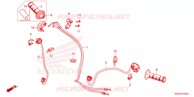 COMMODOS - POIGNEES - CABLES Honda MOTO 450 CRF 2023  CRF450RP_50TH