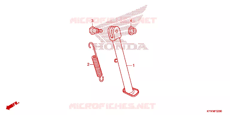 BEQUILLE Honda MOTO 110 CRF 2022  CRF110FN