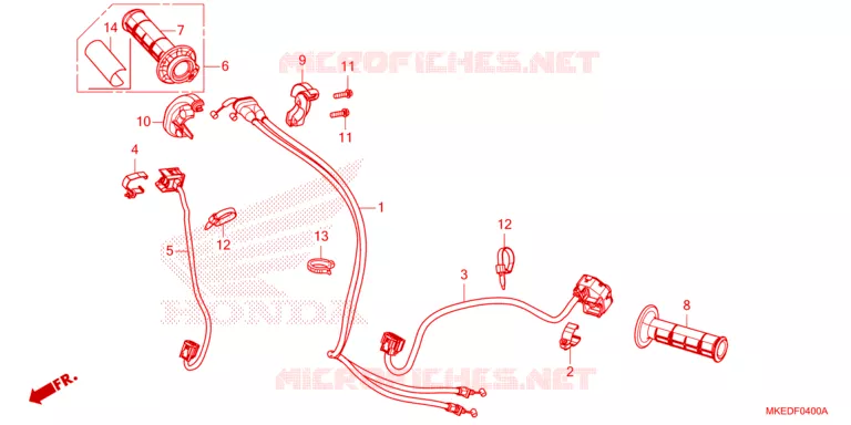 COMMODOS - POIGNEES - CABLES Honda MOTO 450 CRF 2023  CRF450RP_50TH